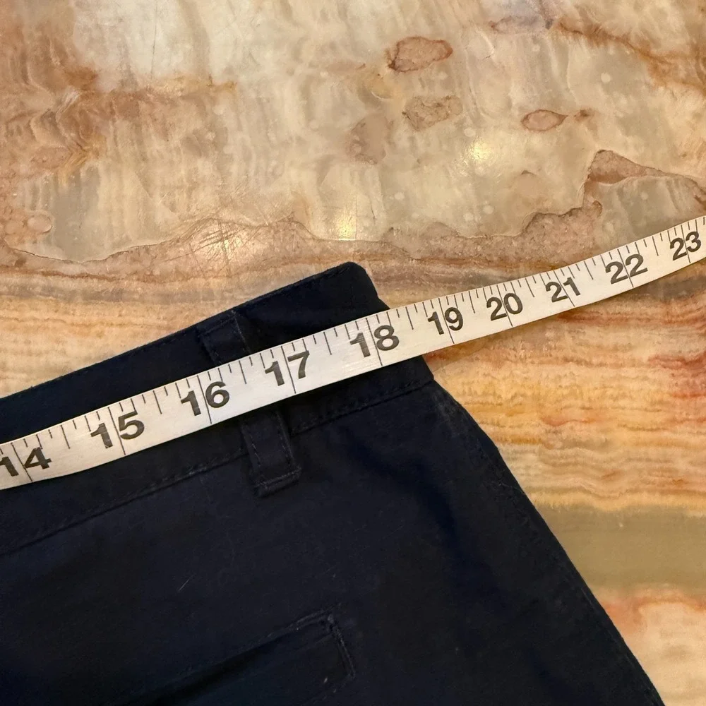 Nike Utility Cargo Shorts Mens Navy‎ Flat Front Zipper Pockets Logo Outdoor 34